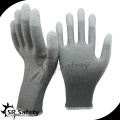 SRSAFETY nylon and carbon fingertips coated PU ESD gloves